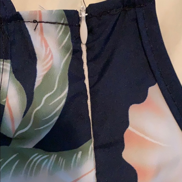 Blue floral high low racer back dress - Picture 3 of 3